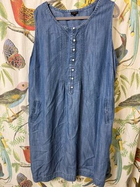 22W Talbots Plus Light Blue Denim Tunic